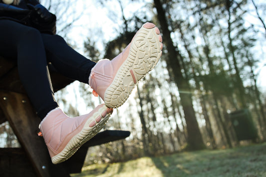 BareBoots Ruby - Stijlvolle Roze Barefoot Laarzen | Warm & Waterdicht